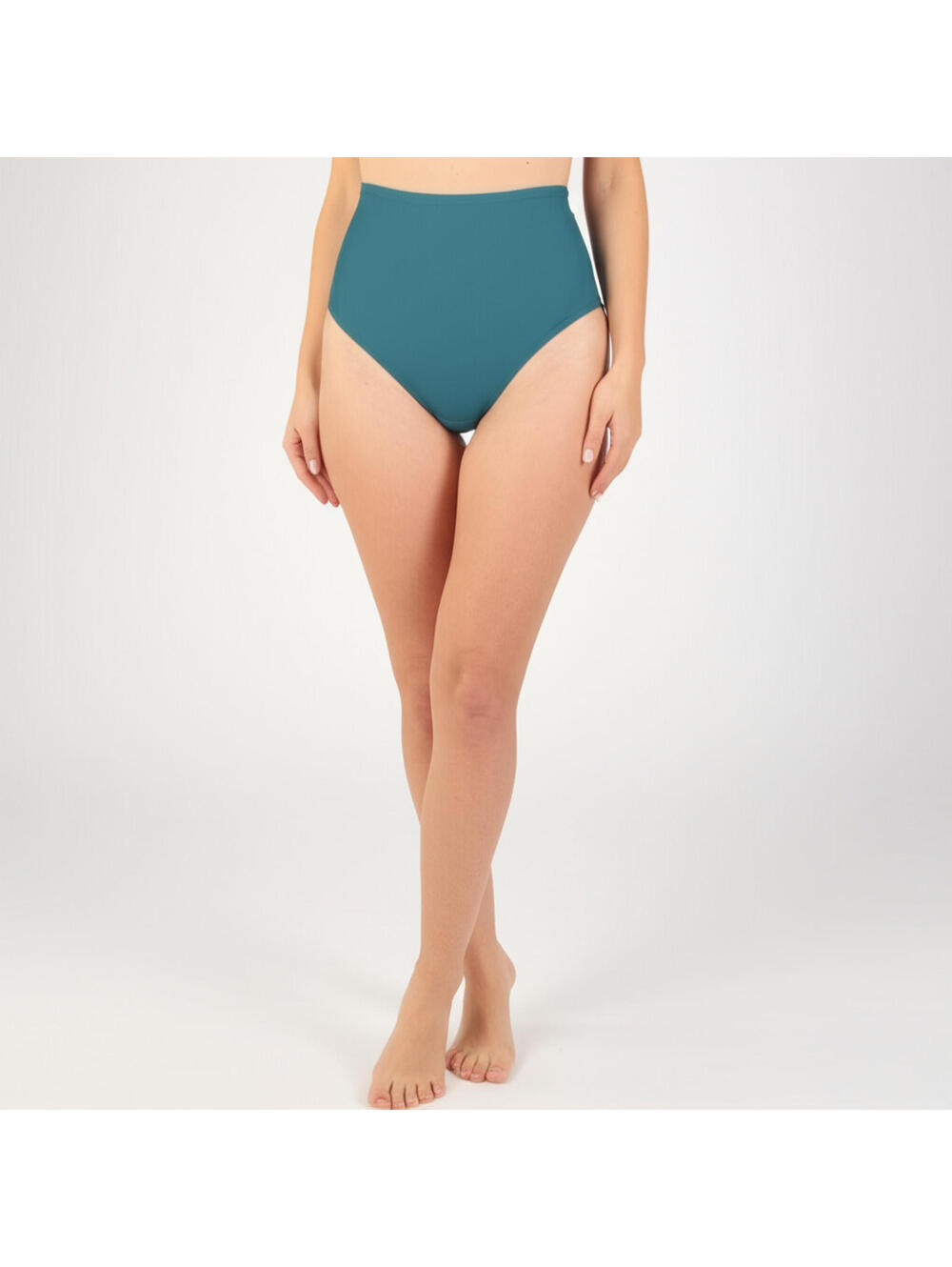 NWT Yitty Womens Bikini Bottom Size XL Teal High Waist Shaping Full Coverage